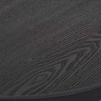 Voss Black Wood Veneer and Black Metal Coffee Table