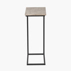 Soho Concrete Effect and Black Metal Supper Side Table