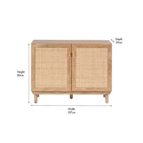 Henrik Natural Rattan 2 Door Cabinet