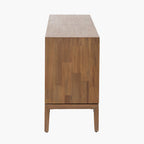 Gio Black and Natural Acacia Wood 4 Door Sideboard