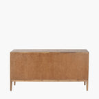 Gio Black and Natural Acacia Wood 4 Door Sideboard