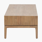 Gio Black and Natural Acacia Wood 2 Drawer Coffee Table
