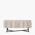 Ukiah Grey Oak Veneer and Black Metal 2 Door Low Unit
