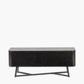 Ukiah Black Ash Veneer and Black Metal 2 Door Low Unit