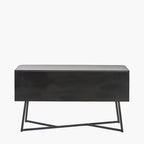 Ukiah Black Ash Veneer and Black Metal 2 Door 2 Drawer Sideboard