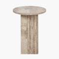 Elkton Concrete Effect Wood Veneer Groove Detail Side Table