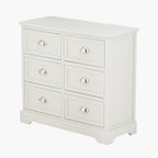 Croft Linen Pine Wood 6 Drawer Unit