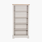 Fairford Parchment White Pine and Oak Wood 5 Shelf Unit