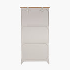 Fairford Parchment White Pine and Oak Wood 5 Shelf Unit