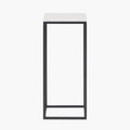 Kalani White Marble and Black Metal Tall Square Side Table