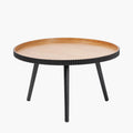 Hammond Natural and Black Pine Wood Coffee Table