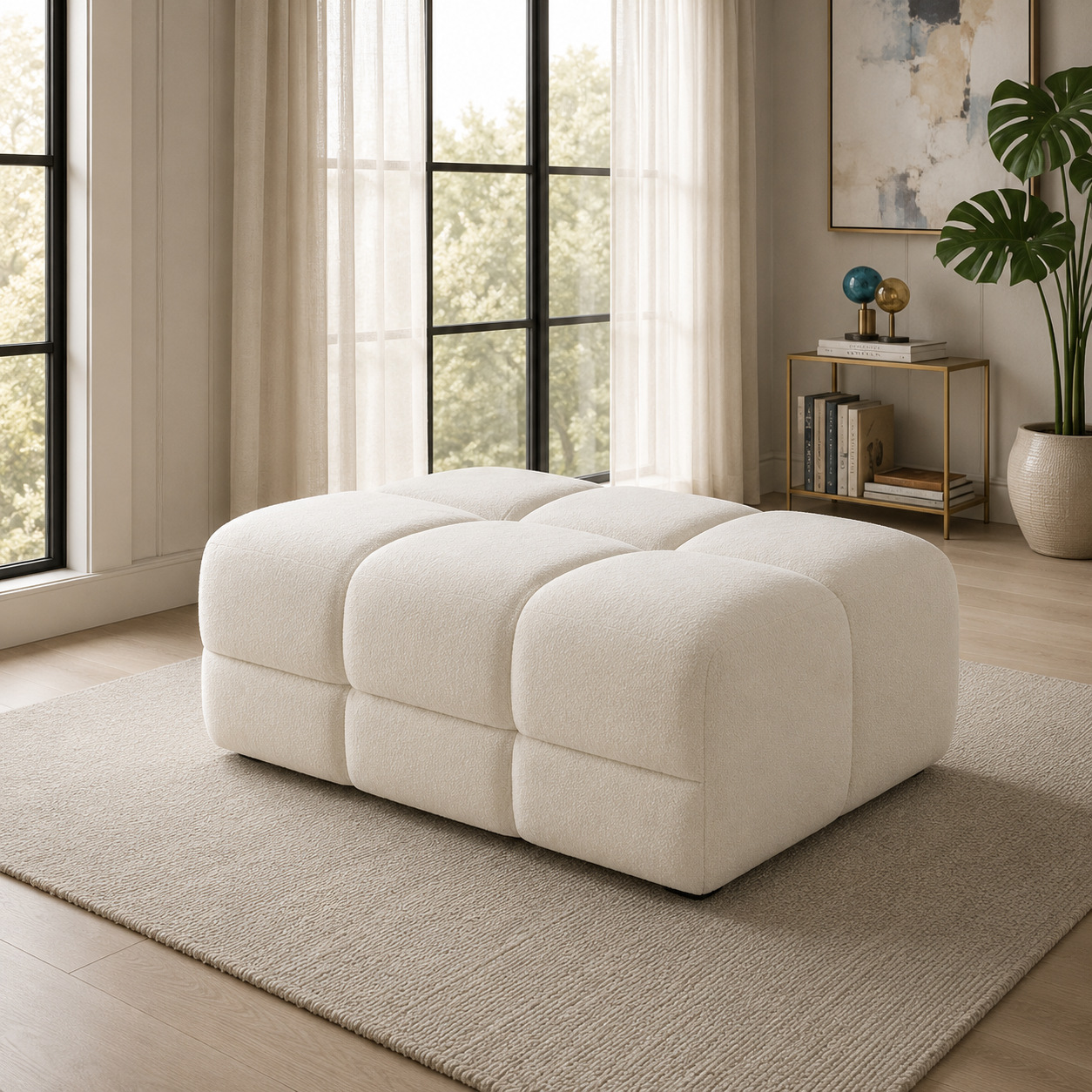 Jacob Sofa Natural Footstool