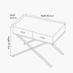 Rocco Mirrored Glass and Silver Metal Coffee Table