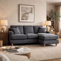 Right Hand Chaise Sofa Manhattan Charcoal The Great Sofa Company | Piper | Vienna | Arthur | Emeline | Swift | Morris