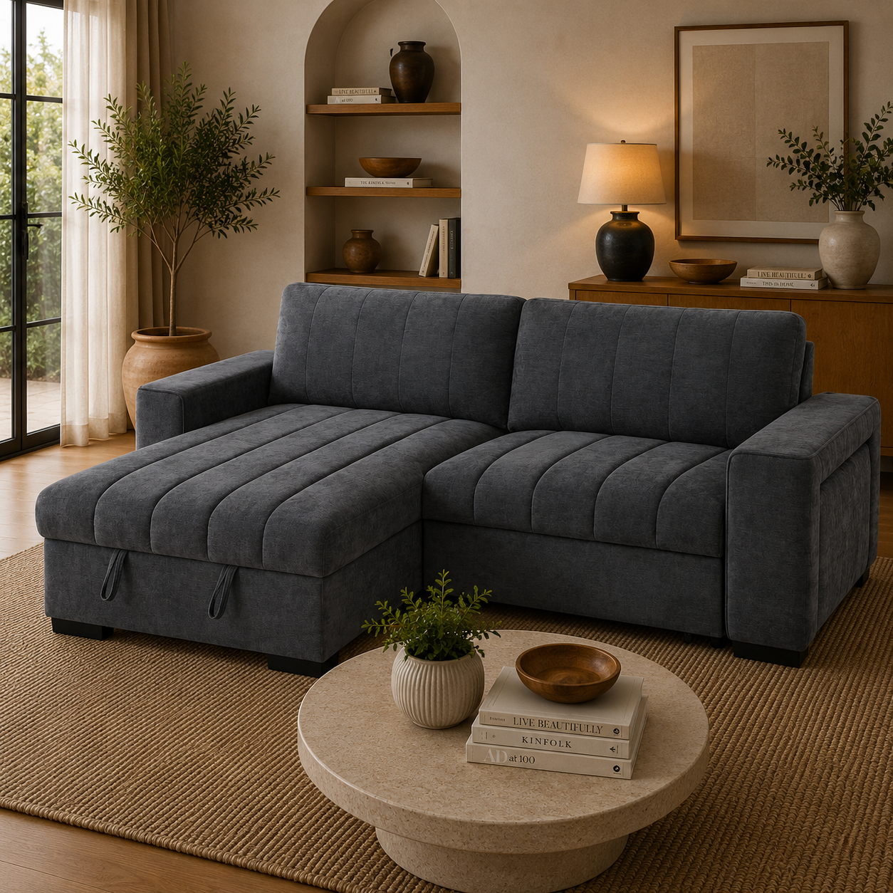 Franklin Sofabed Grey Universal Corner