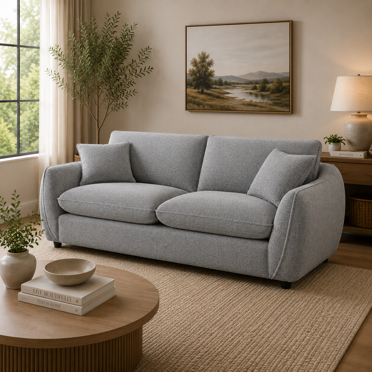 Berlin Sofa Grey 3 Seater