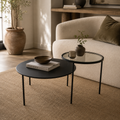 Trento Coffee Table With Glass And Metal Tops