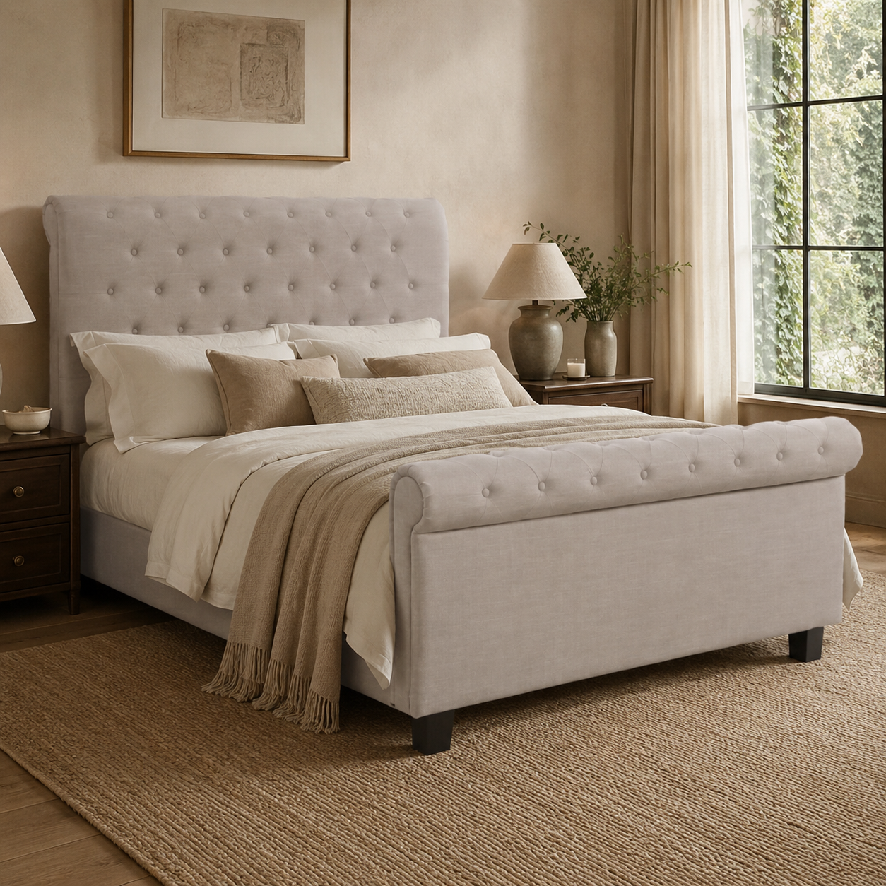 Orlando Grey Ottoman King Bed