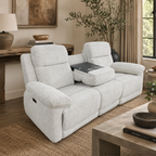 Owen Power Recliner Beige 3 Seater
