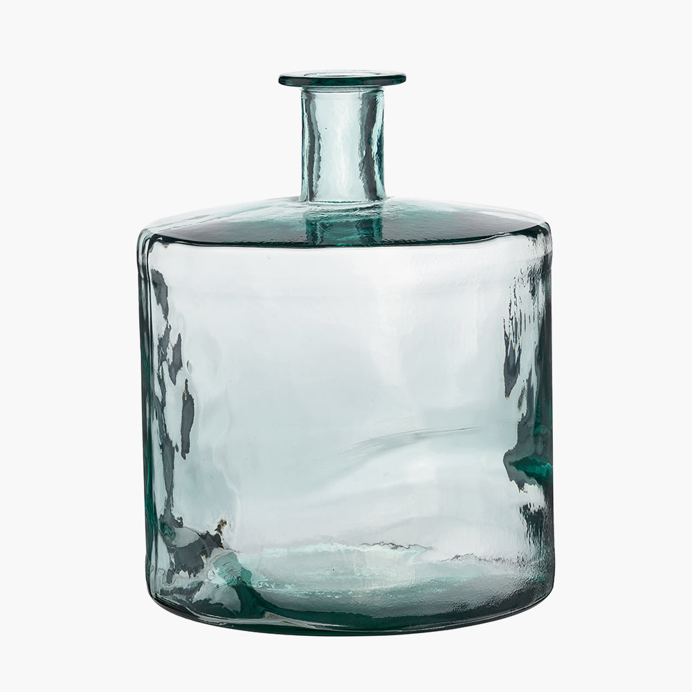 Clear Recycled Glass Bottle Vase