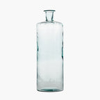 Clear Recycled Glass Tall Bottle Vase