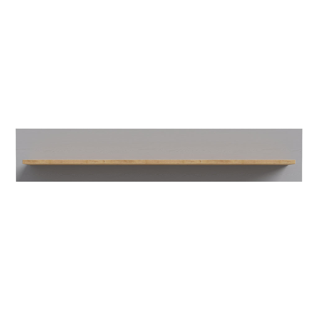 Bohol 160cm Wall Shelf in Riviera Oak/Grey Oak