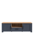 Bohol 2 Door 1 Drawer TV Unit  in Riviera Oak/Navy