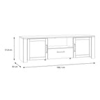 Bohol 2 Door 1 Drawer TV Unit  in Riviera Oak/Grey Oak