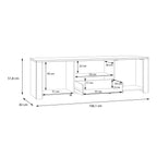 Bohol 2 Door 1 Drawer TV Unit  in Riviera Oak/Grey Oak
