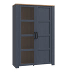 Bohol 2 Door Display Cabinet in Riviera Oak/Navy