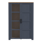 Bohol 2 Door Display Cabinet in Riviera Oak/Navy