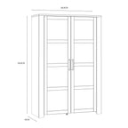 Bohol 2 Door Display Cabinet in Riviera Oak/Navy