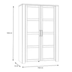 Bohol 2 Door Display Cabinet in Riviera Oak/Grey Oak