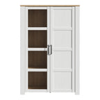 Bohol 2 Door Display Cabinet in Riviera Oak/White