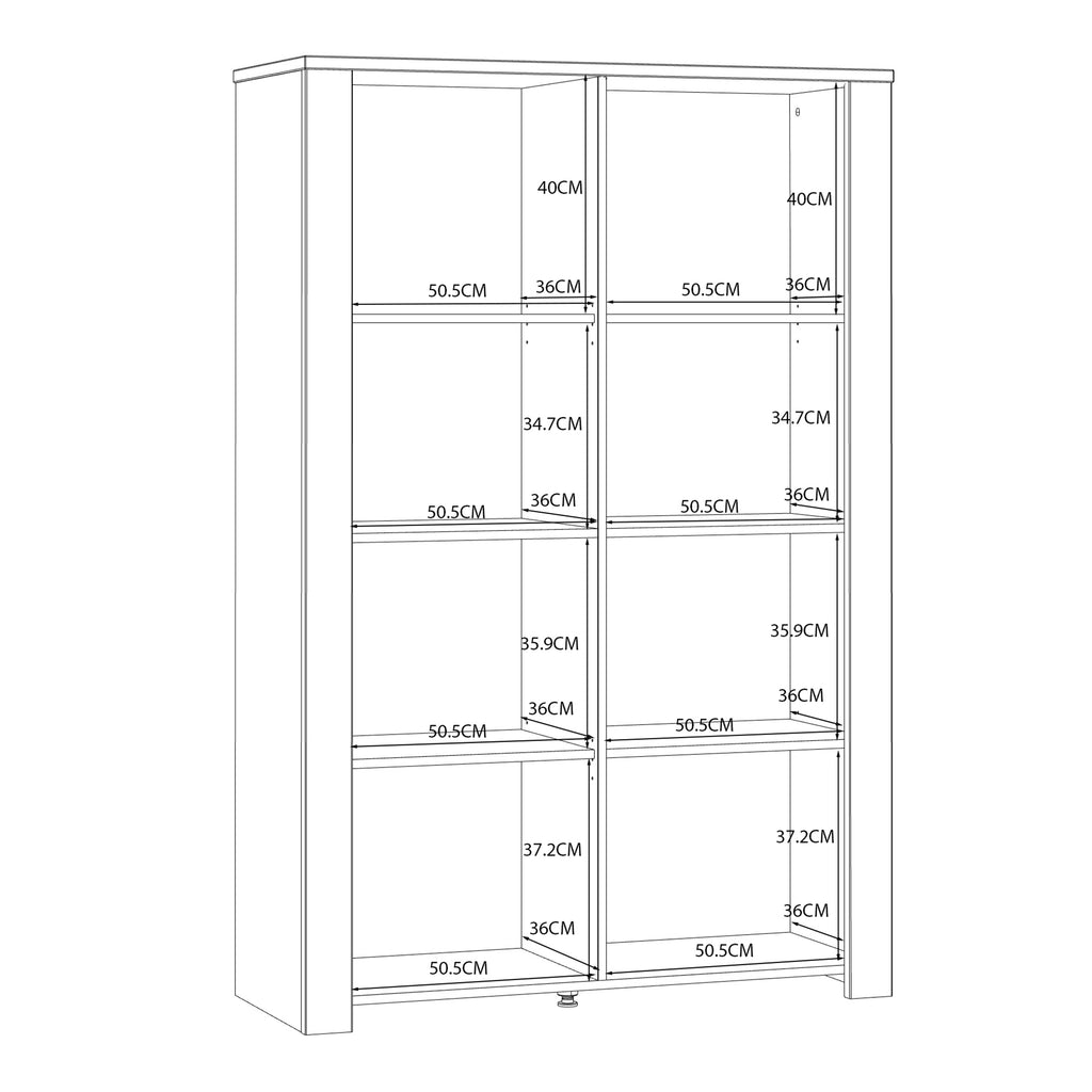 Bohol 2 Door Display Cabinet in Riviera Oak/White