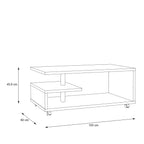 Bailey Coffee Table in Concrete Optic Dark Grey