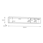 High Rock Wall Shelf in Matt Black/Riviera Oak