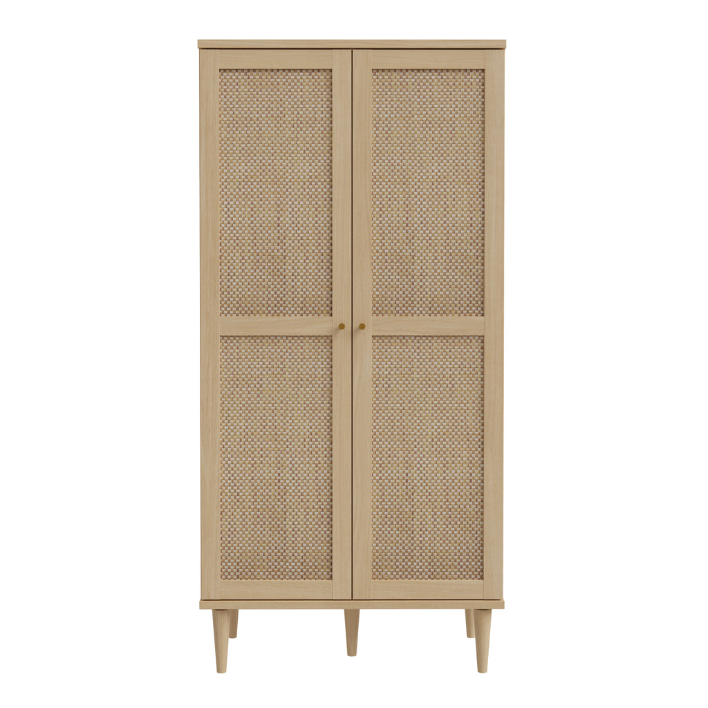 Calasetta 2 Door Display Cabinet in Rattan