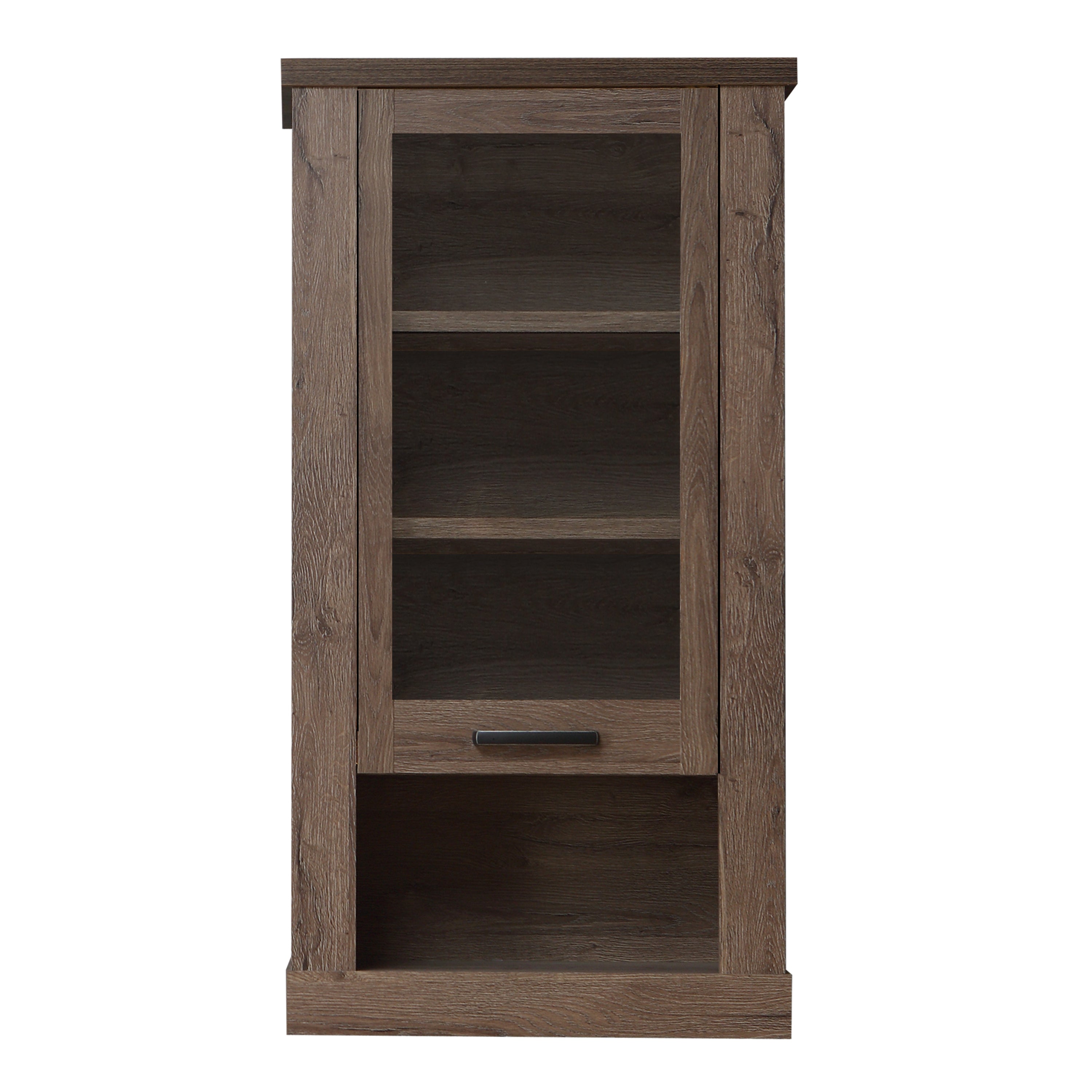 Corona 1 Door  Wall Display Cabinet in Tabak Oak