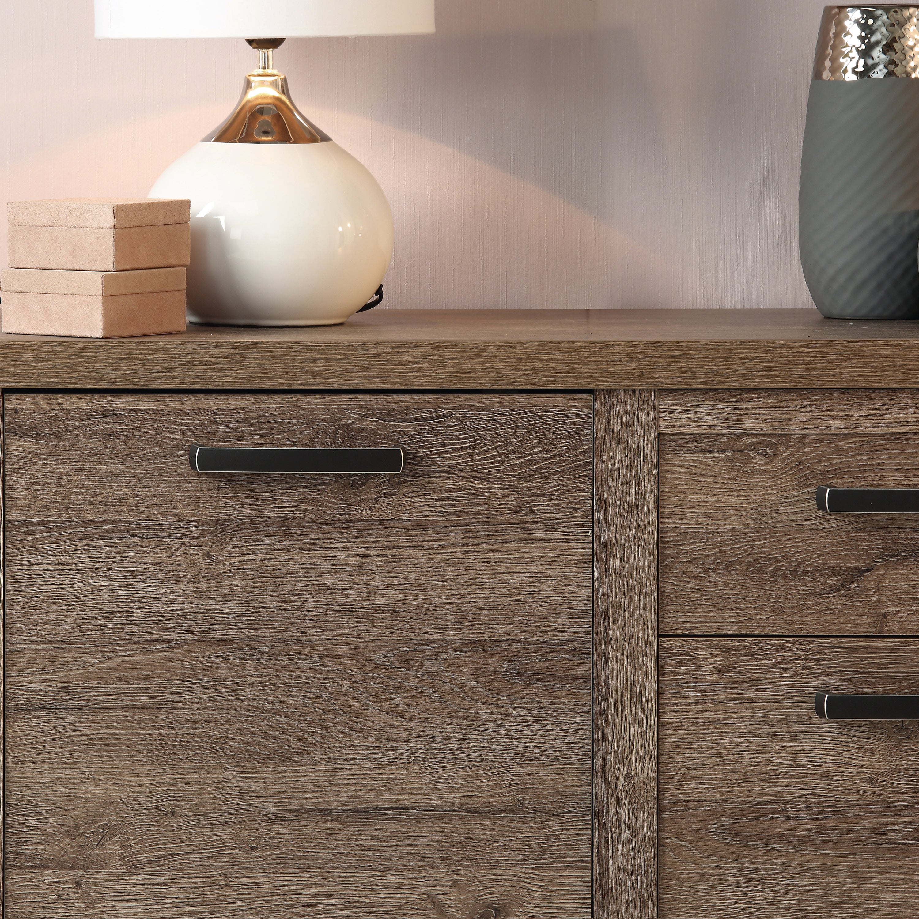 Corona 4 Door 2 Drawer Sideboard in Tabak Oak
