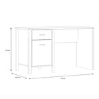 High Rock Desk in Matt Black/Riviera Oak