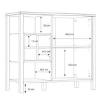 High Rock Storage/Display Chest in Matt Black/Riviera Oak