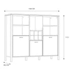 High Rock Shelf Unit in Matt Black/Riviera Oak