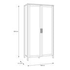 Malte Brun Hallway Wardrobe in Waterford Oak