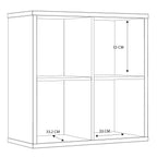 Mauro 2x2 Storage Unit in White High Gloss/White
