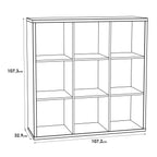 Mauro 3x3 Storage Unit in Matt White