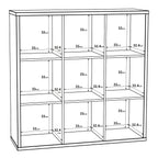 Mauro 3x3 Storage Unit in Matt White