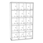 Mauro 3x5 Storage Unit in Sand Oak