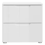 Sienna Bedside in White/White High Gloss