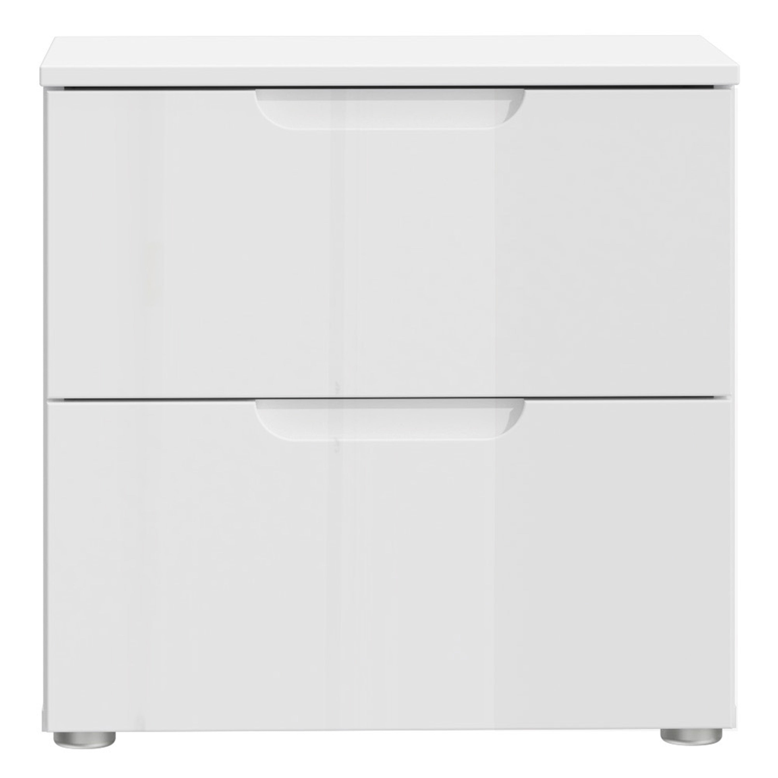 Sienna Bedside in White/White High Gloss